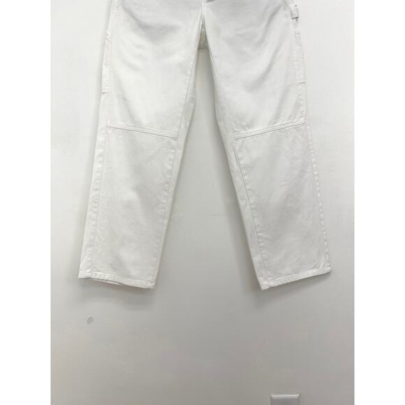 Everlane Utility Carpenter Pant High Rise Straight Leg Cotton Workwear - Size 2 - Picture 8 of 10